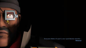 Demoman 的眼睛為電視屏幕，顯示發光的眼球。 — 火影忍者海報 壁紙