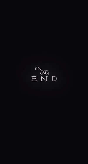 白色「The END」文字喺黑色背景上發光。