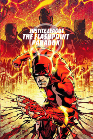 超級英雄包括 The Flash 和蝙蝠俠在火熱的漫畫動作場景中。 — 小米18 Fold 壁紙