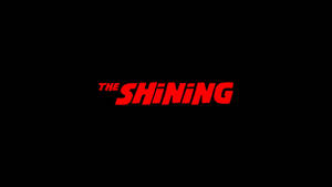 黑色背景上的紅色電影標題 The Shining — 火影忍者海報 壁紙