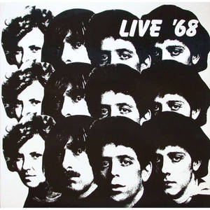 黑白拼貼，重疊的面孔，文字「LIVE '68」。