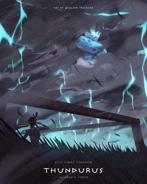 訓練家觀看雷電雲在暴風雨中釋放閃電。
