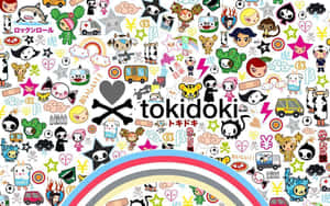 Tokidoki 卡通角色與符號的多彩收藏。