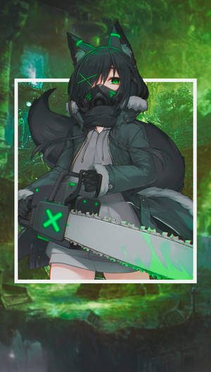 毒狼風格動漫少女 iPhone 壁紙