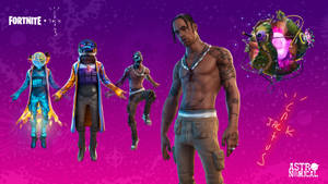 Fortnite 角色 Jack Harlow 穿著太空人造型在宇宙場景中漂浮。