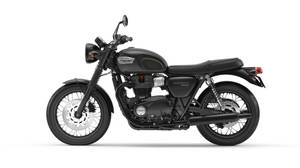 啞光黑色 Triumph Bonneville 電單車攝影棚拍攝 — 型格黑色 壁紙