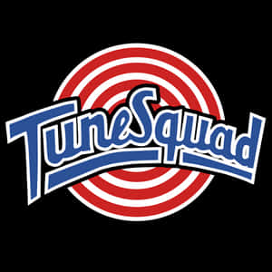 TuneSquad 標誌，帶有紅色白色靶心和藍色風格化文字，背景為黑色。