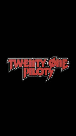 黑色背景上的紅色紋理 Twenty One Pilots 標誌