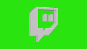 綠色螢幕上的白色Twitch標誌圖示