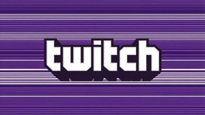 紫色背景上帶有白色水平條紋的 Twitch 標誌