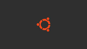 深灰色背景上的橙色 Ubuntu 標誌