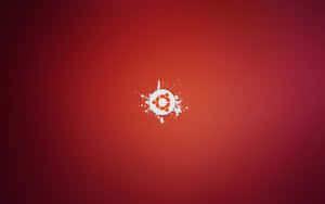 Ubuntu 標誌在紅色漸變背景上有白色油漆濺灑。