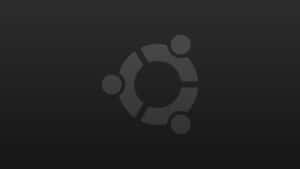 深色背景上的 Ubuntu 標誌 — 純灰色 壁紙