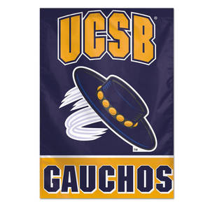 UCSB Gauchos 運動旗幟，帶有牛仔帽標誌