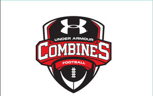 Under Armour Combines Football 標誌，採用紅、白、黑盾牌設計。