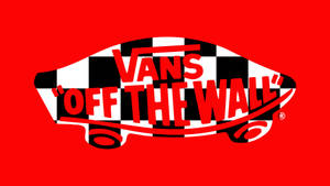 紅色背景上的Vans Off The Wall標誌