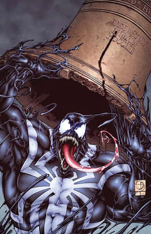 Venom 用共生體觸手撕開一個鐘。