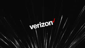 Verizon 標誌，在黑色背景上帶有白色和紅色文字及條紋。