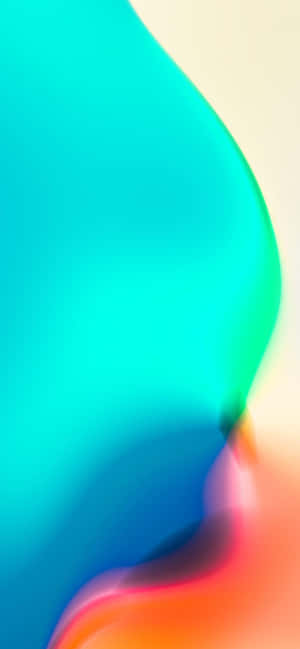 藍色、橙色和奶油色的平滑流動抽象色彩 — Nothing Phone (3) 壁紙
