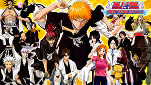 《Bleach Soul Card Battle》動漫角色以動態戰鬥姿勢呈現。