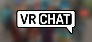 對話氣泡內的 VR CHAT 標誌，色彩繽紛的模糊背景 — 凌志標誌 GIF 壁紙