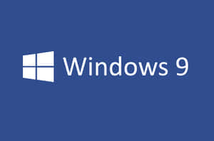 藍色背景上的Windows 9標誌