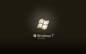 Windows 7 Ultimate 標誌在深色背景上帶有發光效果和閃爍