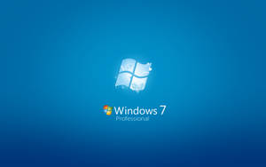 Windows 7 Professional 標誌在藍色漸變背景上