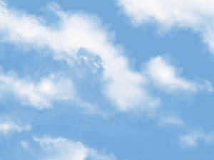 清澈藍天中漂浮的柔軟白雲