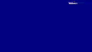 帶有藍色背景和標誌的 Windows 98 操作系統啟動畫面。
