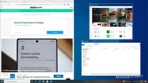 Windows 桌面，瀏覽器和應用程式視窗已開啟。