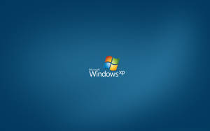 Windows XP 標誌在藍色漸變背景上