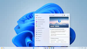 Windows 11 桌面顯示 Bing 搜尋視窗，包含最近和熱門查詢。
