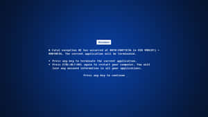 Windows 系統錯誤畫面，顯示致命例外訊息。