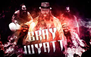 在戲劇性的摔角宣傳片中，Bray Wyatt 被火紅煙霧和鬼影人物包圍。