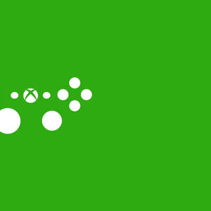 綠色背景上的白色圓圈和Xbox標誌