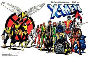 X-Men 超級英雄團隊插圖，色彩大膽，姿勢動態。 — 超級英雄 壁紙