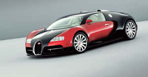 工作室中的紅色和黑色Bugatti Veyron跑車 — 布加迪 壁紙