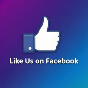 帶漸變背景和文字的Facebook讚好按鈕圖示 — Huawei nova Flip 壁紙