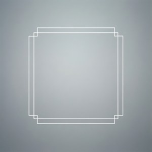 灰色漸變背景上的幾何白色框架 — Tecno Phantom V Flip 壁紙