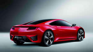 紅色Acura NSX跑車，黑色車頂和銀色輪圈，在工作室燈光下。 — 酷車 壁紙