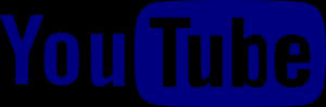 YouTube 標誌藍色背景