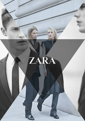 Zara時尚模特兒以幾何黑白街頭風格行走。 — 火影忍者海報 壁紙