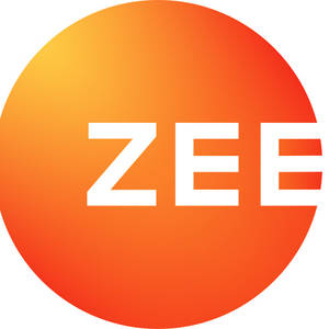 橙色漸變圓圈上的白色文字ZEE標誌
