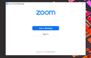 帶有加入和登入按鈕的Zoom Cloud Meetings應用程式介面。 — 放大 壁紙