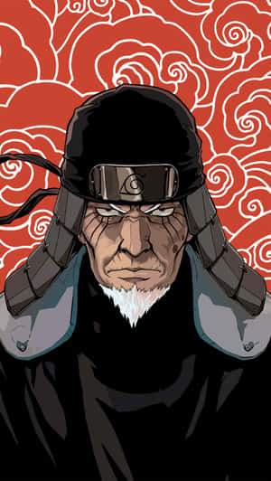 動漫忍者，白鬍子，頭帶，紅色旋轉雲背景。 — Naruto and hinata GIF 壁紙