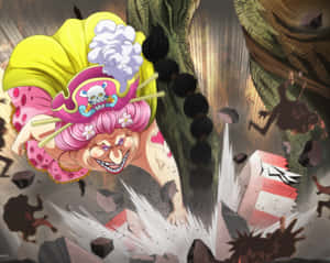 動漫海盜女王以爆炸性的力量衝破森林。 — Himiko toga GIF 壁紙