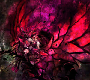 動漫戰士騎著紅龍穿越宇宙星雲。 — 不死川 實彌 壁紙