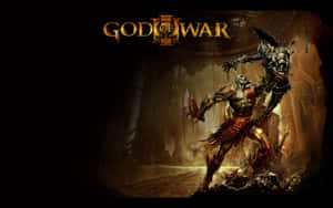God of War 戰士在黑暗神殿中與巨型敵人戰鬥 — 現代戰爭 壁紙