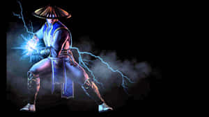 動漫武術家在黑暗煙霧環境中產生閃電 — 真人快打11 壁紙
